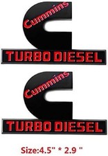 Yoaoo 2Pack OEM Black Cummins Turbo Diesel Emblem Badges Compatible with 2500 35