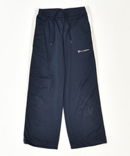 CHAMPION Boys Tracksuit Trousers 7-8 Years Small Navy Blue Sports HQ03