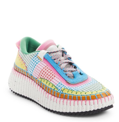 Chloe Nama Mesh Platform Multicolor Sneakers NWOT size 39