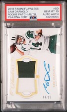 2018 Panini Flawless Rookie Patch Sam Darnold /25 PSA 10 Auto RC Rookie RPA