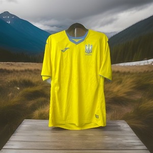 Joma ‘Ukraine’ 2021/23 Home Kit Blank Jersey Size L FIFA World Cup Zelenskyy