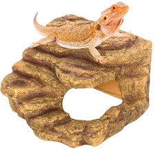 Resin Reptile Hideout Cave Reptile Habitat Tank Decor Terrarium Accessories f...