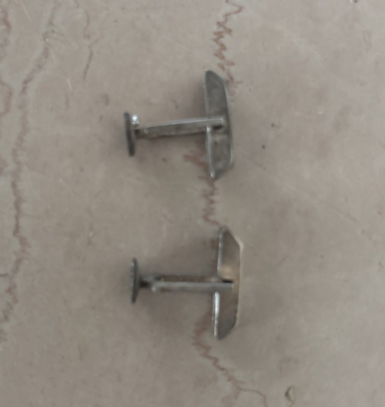 Sterling Silver Cuff Links Base For Jewelry Making Ster. Pat. 2472958 Swivel Bar