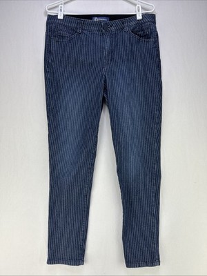 Democracy Jeans  Ab  Solution Straight Leg Pin Striped Womens Size 12
