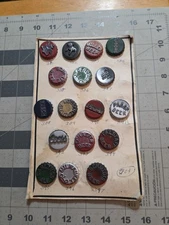 17 Vtg Salesman Samples Beer Bottle Cap Pins  BUSCH, FALSTAFF, COLT 45, GENESEE 