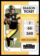 Ben Roethlisberger 2021 Panini Contenders #82 Steelers NFL READ FREE SHIPPING