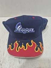 WOW VTG Y2K Vespa Embroidered Flame Bill & Back Adjustable Hat Cap Scooter Moped