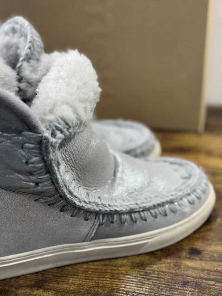 Mou Inner Wedge Sneaker    Casual Mou Woman Boot  Pelle Argento 40 - Immagine 4 di 4