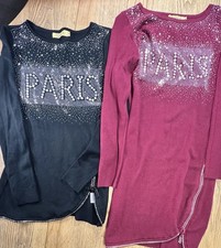 Vinizbena Paris Dress Women Medium And Black Sweater Size S Style Embellished