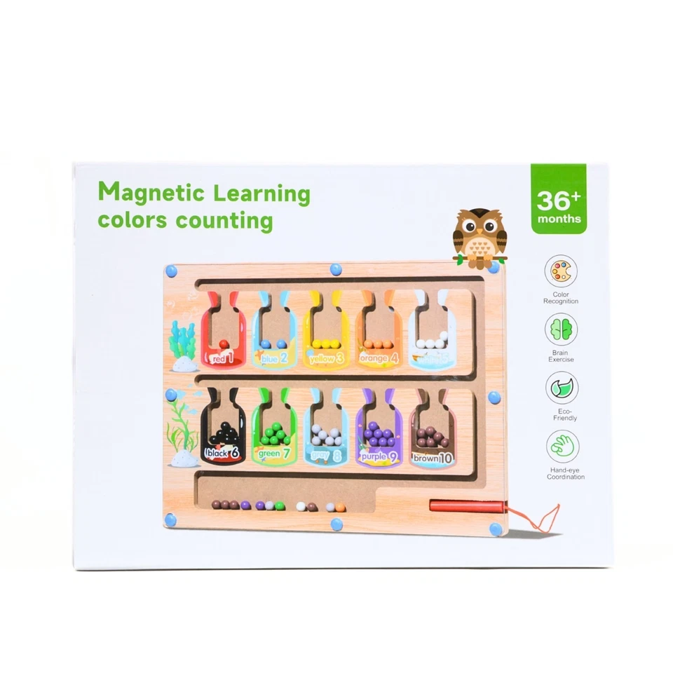 Juguete magnético de tablero de clasificación y conteo de colores para niños - Rompecabezas de aprendizaje Montessori Foto 2 de 4