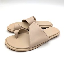 Vince Lukas Thong Sandals Women's Birch Sand Beige Leather Size US6.5M EU36.5
