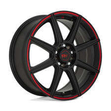 17x7 Motegi Mr142 Cs8 Satin Black W Red Stripe Wheel 5x1005x4.5 40mm