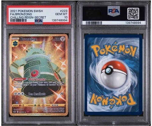 Bronzong (Secret) 223/198 Swsh06: Sword & Shield - Chilling Reign Holo - PSA 10
