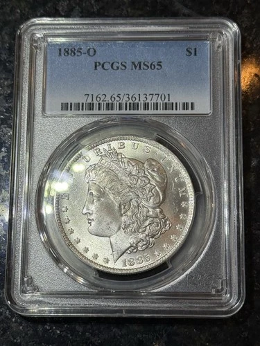 1885-O Morgan Dollar PCGS MS65 New Orleans Minted Silver Dollar No Reserve