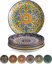 Salad Plate Set (6 pieces), 8.5-inch dinner plate, suitable for salads,