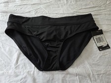 NWT Nike L Women's Solid Bikini Bottom Black 129612