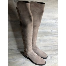 Staurt Weitzman City Taupe Boot Suede Over Kn...