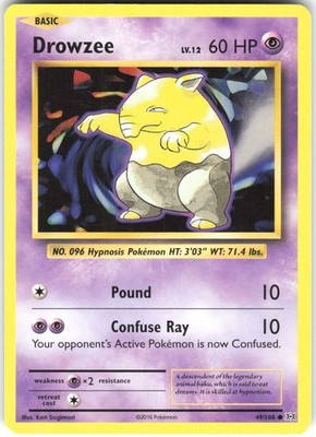 Drowzee 49/108 XY - Evolutions Pokemon Card TCG HP Psychic