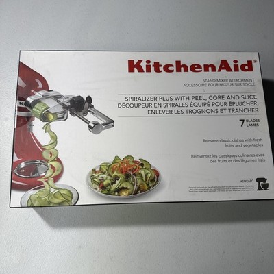 KitchenAid Attachment Spiralizer W/ Peel Core and Slice 7 Blades NEW Sealed Box