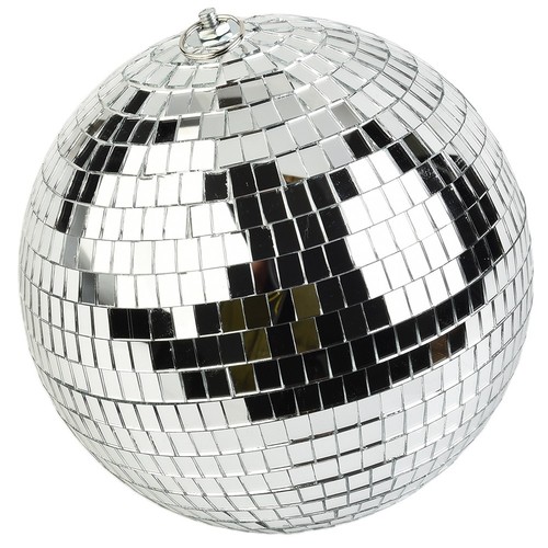 Luce DJ Spall Specchio Discoteca Splendida per Festa Danza Argento 5 20cm Diamet - Picture 3 of 15