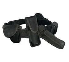 DUTYMAN 750 Nylon Outer Duty Tactical Holster Belt Sz XL(44-48) W/Accs, Black