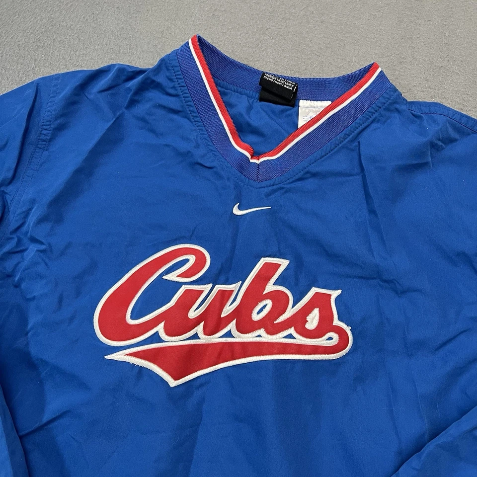Nike Vintage Chicago Cubs Windbreaker Pull Over Boys Size Large  - Image 2 of 4