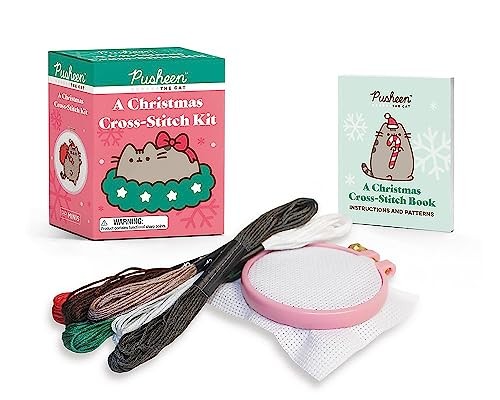 Running Press Mini Editions Pusheen: A Christmas Cross-Stitch Kit (Rp Minis) - Image 3
