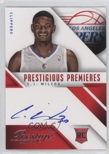 2014 Panini Prestige Prestigious Premieres Signatures CJ Wilcox #PP-CW Auto 0c2