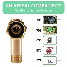 Garden Hose Adapter,4000 Brass Replacement Part Swivel Hose Reel Parts Fittings