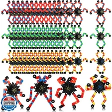 40 Pack Funny Sensory Fidget Toy Transformable Chain Robot Finger Toy DIY Def