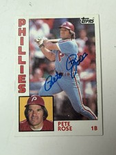 PETE ROSE signed 1984 Topps  #300 REDS