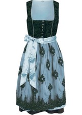 Knielanges Dirndl mit Perlen an der Schürze Gr. 38 bis 56 Trachten-Kleid Neu