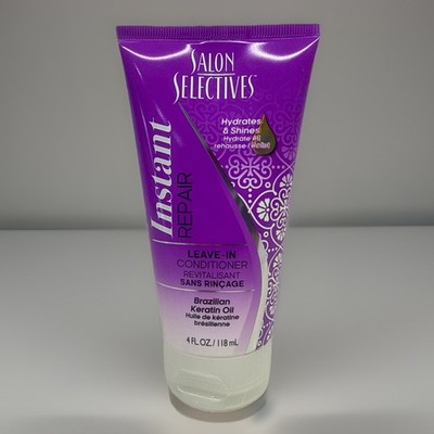 SALON SELECTIVES Instant Repair Leave in Conditioner Brazilian Keratin Oil 4 oz