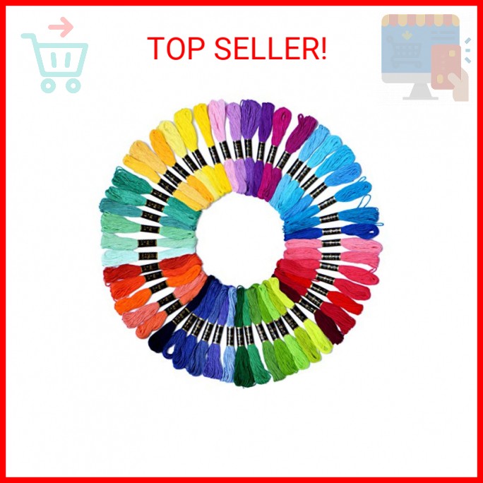 Friendship Bracelet String 50 Skeins Fashionable Rainbow Color ...