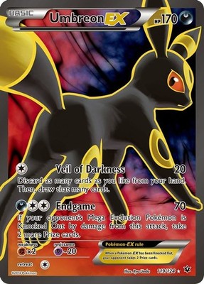 Umbreon EX - 119/124 - Pokemon Fates Collide Full Art Ultra Rare Card MP