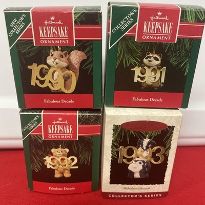 Hallmark Keepsake Fabulous Decade Lot of 4, 1990-1993 Collector's Series