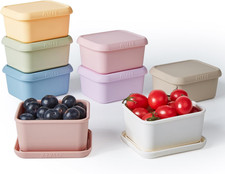 8Oz Silicone Snack Containers for Kids, 1 Cup Reusable Small Containers with Lid