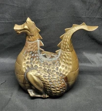 Vtg Puff the Magic Dragon Brass Humidifier Vintage 1982 Gates General Corp Retro