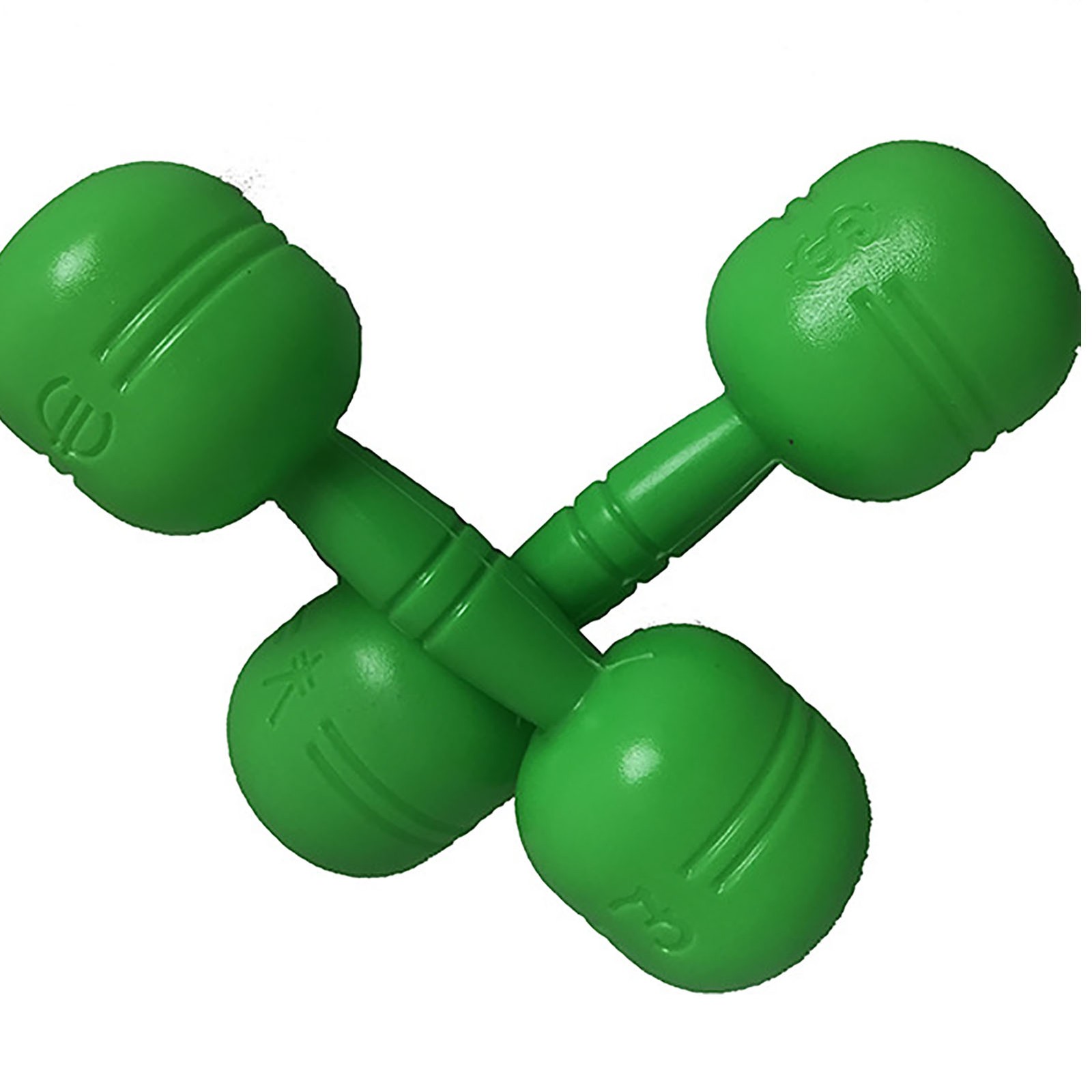 (Green)Kids Plastic Hand Dumbbells Safe Interesting Exercise Barbell Child BA