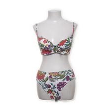 Lidea, Bikini, Größe: 38, Elasthan/Polyamid, Weiß/Mehrfarbig, Blumen #nir