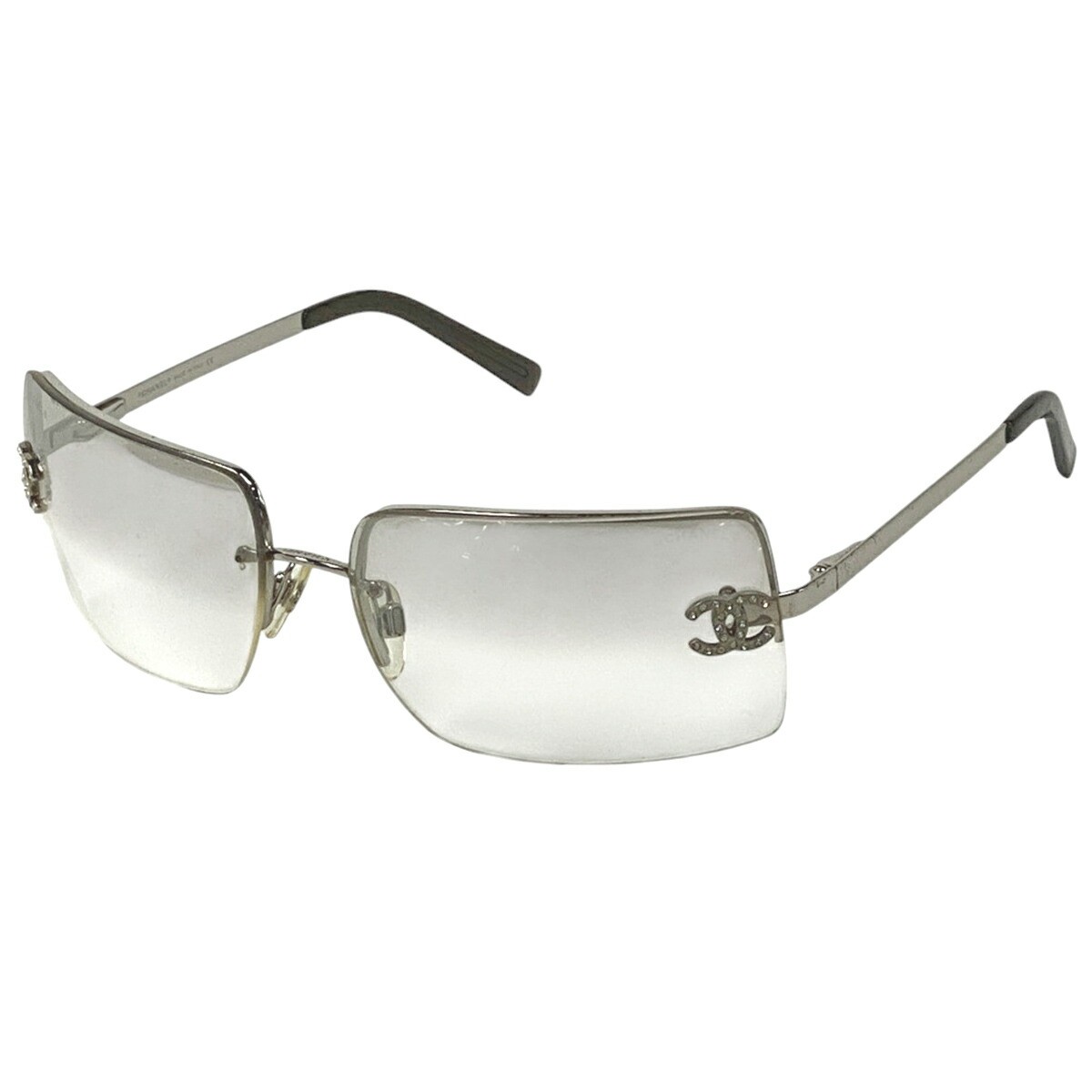 Chanel Coco Mark Gradient Sunglasses with Metal Rhinestones