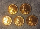 1947D, 1954S, 1955, 1955D, 1957   AU/BU Wheat Pennies — photo 1