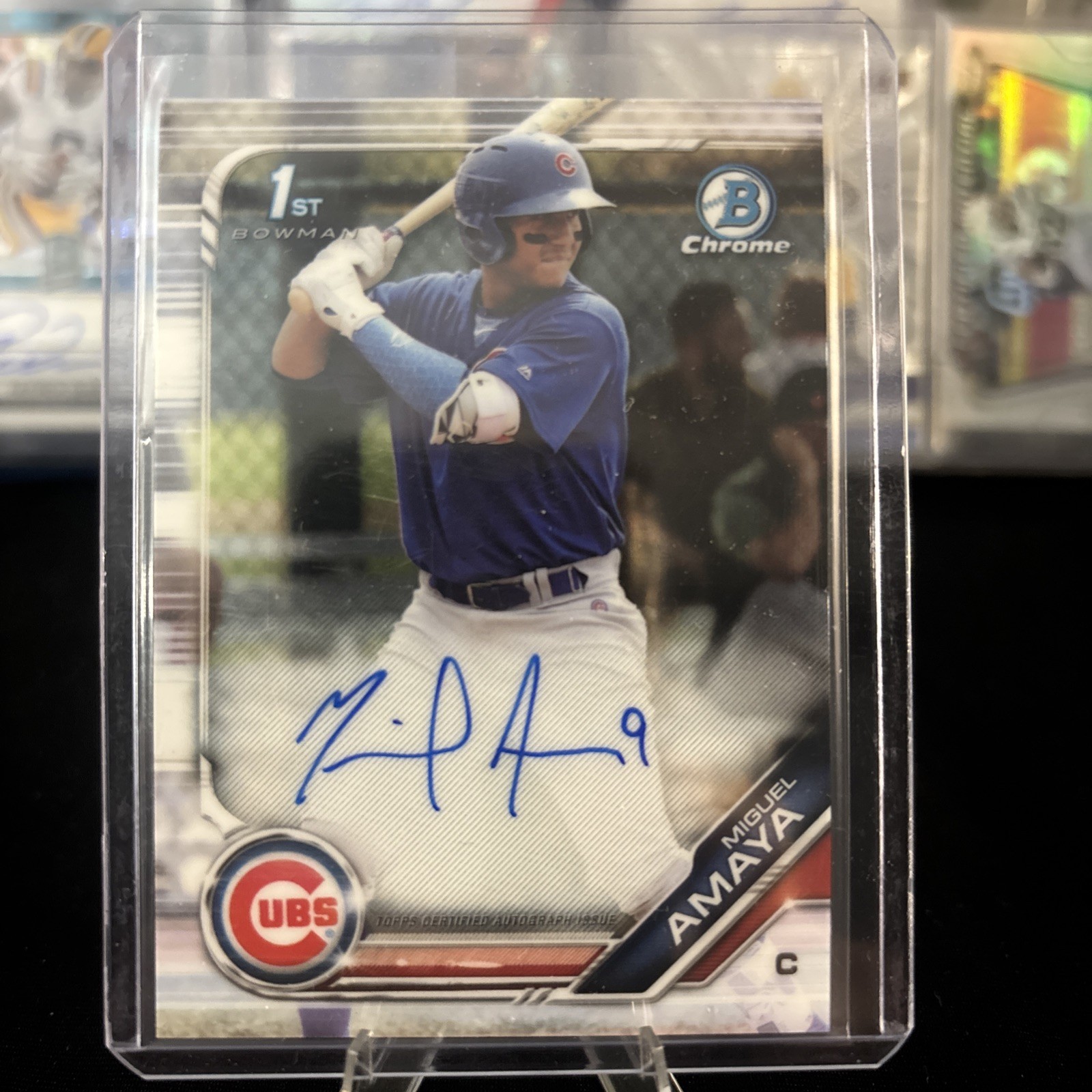 2019 Bowman Chrome Prospects Miguel Amaya Autograph RC! Chicago Cubs Baseball