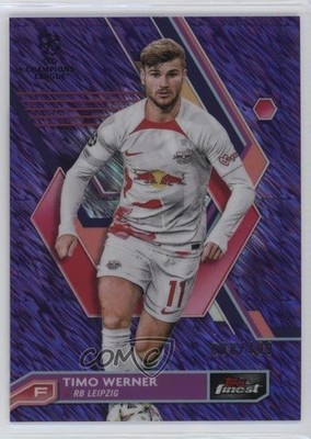 2022-23 Finest UEFA Club Competitions Purple Shimmer Refractor Timo Werner 0e9k
