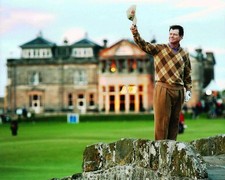 Golf Tom Watson waving farewell St Andrews during British Open Photo Print