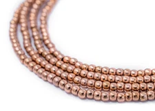Copper Seed Beads 3mm Round 24 Inch Strand