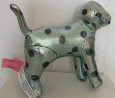 VICTORIA'S SECRET PLUSH PINK POLKA DOT MINI DOG GREEN BLACK