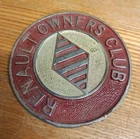 RARE Vintage - Renault Owners Club - Van Car Bonnet Grill Radiator Badge Emblem