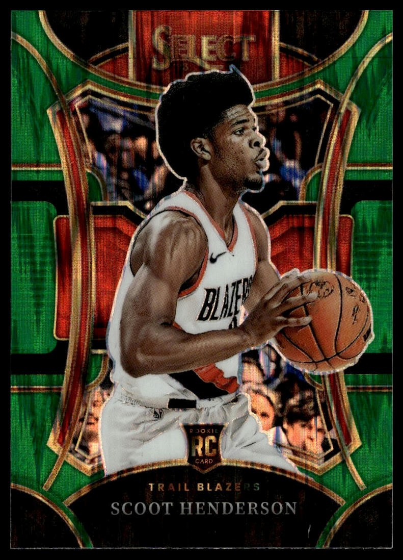 2023-24 Panini Select #324 Scoot Henderson Green Shock Prizms