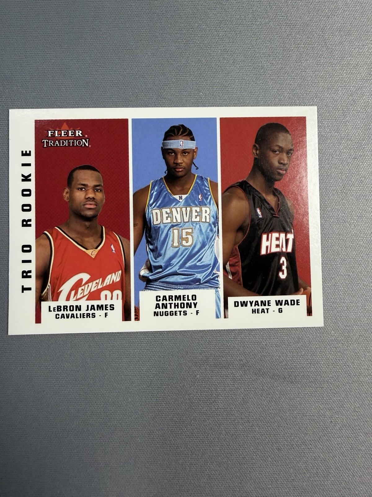 LeBron James 2003 Fleer Tradition #300 Trio Rookie (w/C. Anthony